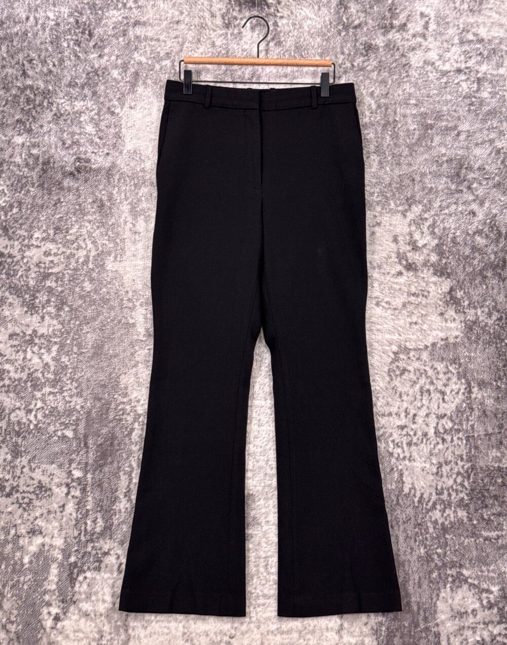 Aritzia Program Pants 10 Womens Babaton Black Flare Leg Trouser